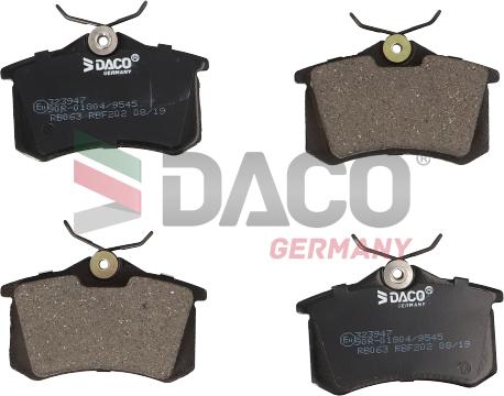 DACO Germany 323947 - Stabdžių trinkelių rinkinys, diskinis stabdys autorebus.lt