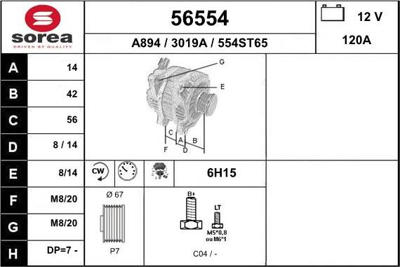 EAI 56554 - Kintamosios srovės generatorius autorebus.lt