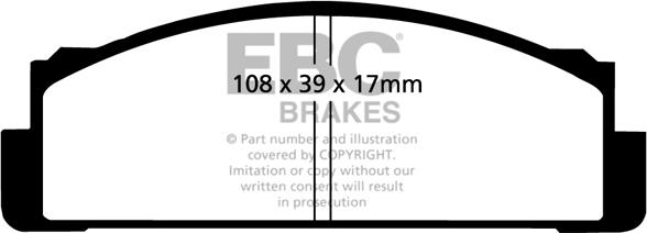 EBC Brakes DP116 - Stabdžių trinkelių rinkinys, diskinis stabdys autorebus.lt