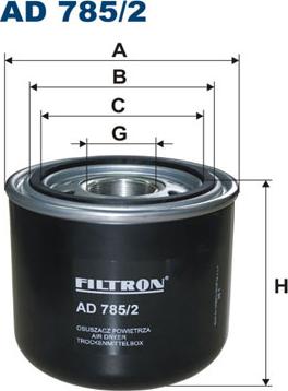 Filtron ad 785/2 - Oro džiovintuvo kasetė, suspausto oro sistema autorebus.lt