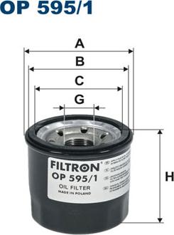 Filtron OP595/1 - Alyvos filtras autorebus.lt