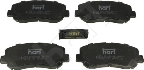 Hart 256 539 - Stabdžių trinkelių rinkinys, diskinis stabdys autorebus.lt