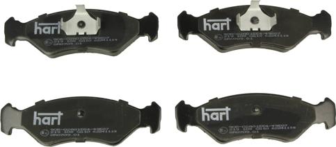Hart 219 108 - Stabdžių trinkelių rinkinys, diskinis stabdys autorebus.lt