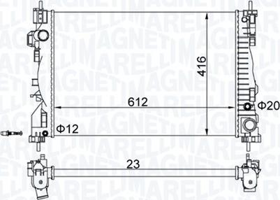 Magneti Marelli 350213129700 - Radiatorius, variklio aušinimas autorebus.lt