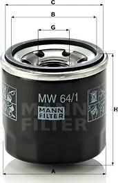 Mann-Filter MW 64/1 - Alyvos filtras autorebus.lt