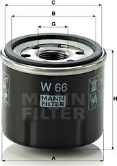 Mann-Filter W 66 - Alyvos filtras autorebus.lt