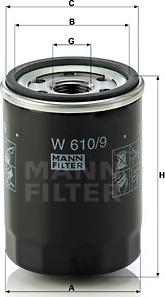 Mann-Filter W 610/9 - Alyvos filtras autorebus.lt