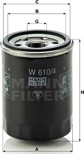 Mann-Filter W 610/4 - Alyvos filtras autorebus.lt