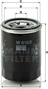 Mann-Filter W 610/6 - Alyvos filtras autorebus.lt
