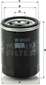 Mann-Filter W 610/3 - Alyvos filtras autorebus.lt