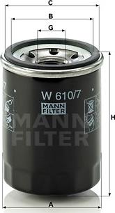 Mann-Filter W 610/7 - Alyvos filtras autorebus.lt