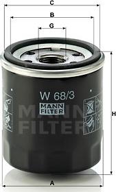 Mann-Filter W 68/3 - Alyvos filtras autorebus.lt