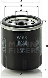 Mann-Filter W 68 - Alyvos filtras autorebus.lt