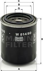 Mann-Filter W 814/80 - Alyvos filtras autorebus.lt