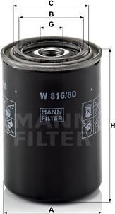Mann-Filter W 816/80 - Alyvos filtras autorebus.lt