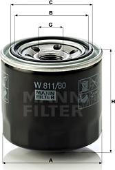 Mann-Filter W 811/80 - Alyvos filtras autorebus.lt