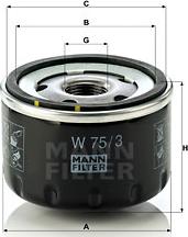 Mann-Filter W 75/3 - Alyvos filtras autorebus.lt