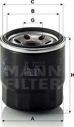 Mann-Filter W 7023 - Alyvos filtras autorebus.lt