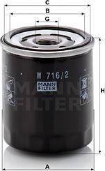 Mann-Filter W 716/2 - Alyvos filtras autorebus.lt