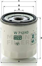 Mann-Filter W 712/43 - Alyvos filtras autorebus.lt