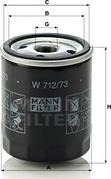 Mann-Filter W 712/73 - Alyvos filtras autorebus.lt