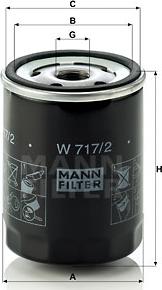 Mann-Filter W 717/2 - Alyvos filtras autorebus.lt
