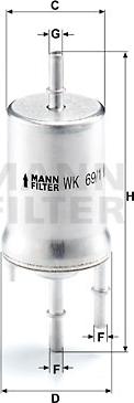 Mann-Filter WK 69/1 - Kuro filtras autorebus.lt
