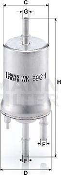 Mann-Filter WK 69/2 - Kuro filtras autorebus.lt