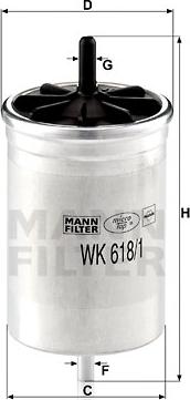 Mann-Filter WK 618/1 - Kuro filtras autorebus.lt