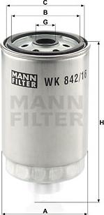 Mann-Filter WK 842/16 - Kuro filtras autorebus.lt