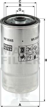 Mann-Filter WK 854/5 - Kuro filtras autorebus.lt