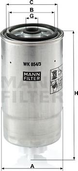 Mann-Filter WK 854/3 - Kuro filtras autorebus.lt