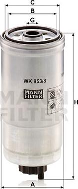 Mann-Filter WK 853/8 - Kuro filtras autorebus.lt