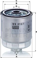 Mann-Filter wk 818/1 - Kuro filtras autorebus.lt