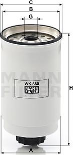 Mann-Filter WK 880 - Kuro filtras autorebus.lt