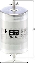 Mann-Filter WK 831 - Kuro filtras autorebus.lt