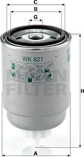 Mann-Filter WK 821 - Kuro filtras autorebus.lt