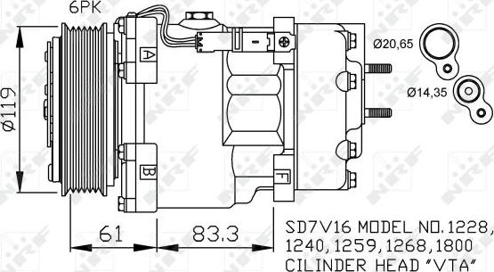 NRF 32198 - Kompresorius, oro kondicionierius autorebus.lt