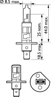 PHILIPS 12258VPS2 - Lemputė, prožektorius autorebus.lt