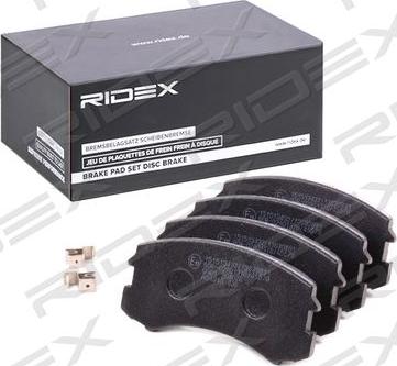 RIDEX 402B1002 - Stabdžių trinkelių rinkinys, diskinis stabdys autorebus.lt