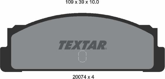 Textar 2007404 - Stabdžių trinkelių rinkinys, diskinis stabdys autorebus.lt