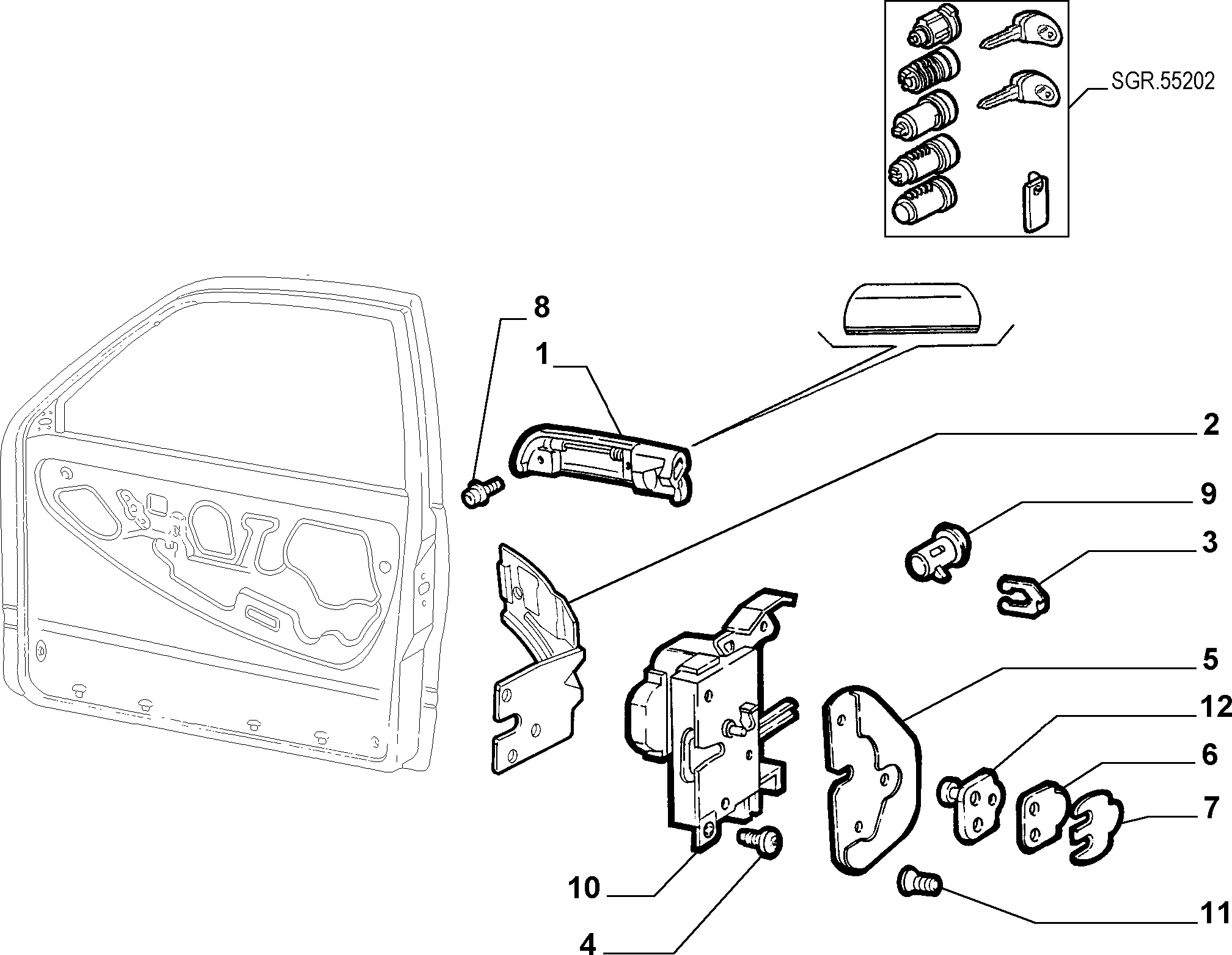 FIAT 46.512.122 - Durų rankenėlė autorebus.lt